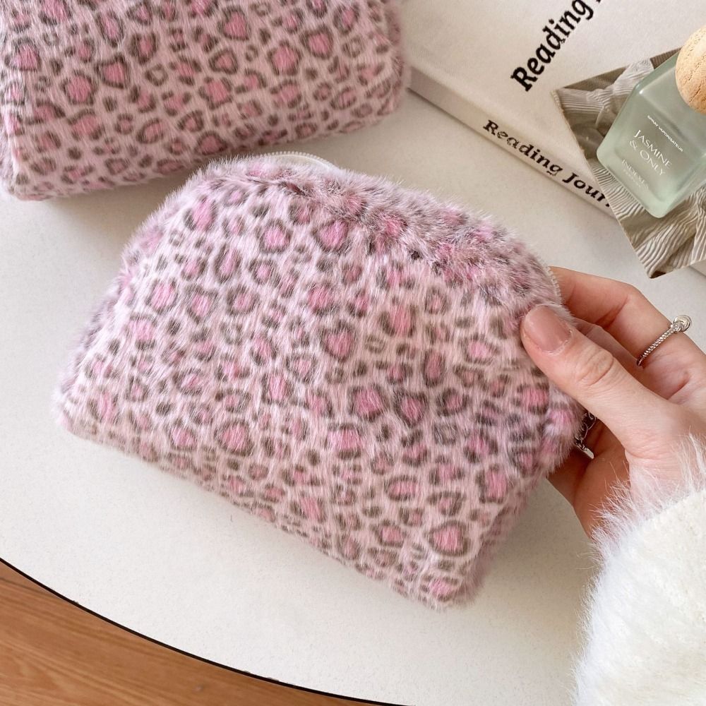 Cosmetic Bags - 고급스러운 소재의 털 안감 화장품 가방,