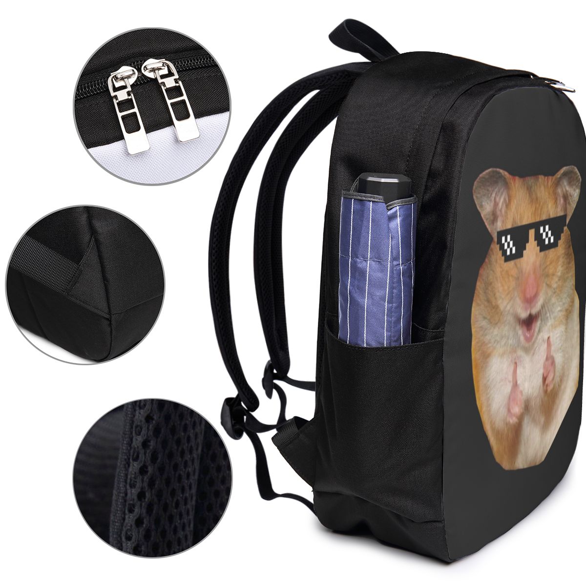 재미있는 햄스터 배낭 여행 노트북 가방 컴퓨터 대학생  - Backpacks 리뷰 및 가격