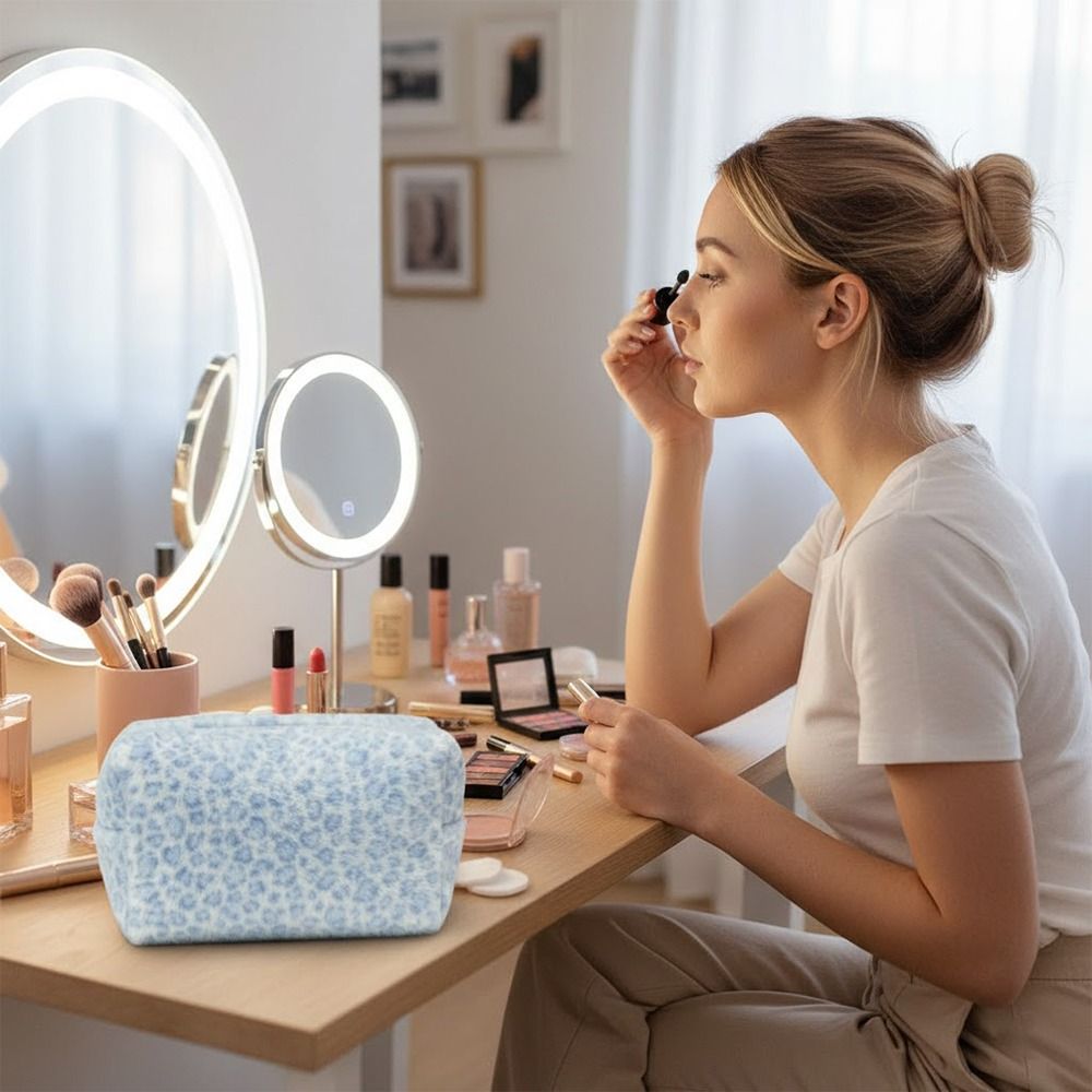 고급스러운 소재의 털 안감 화장품 가방, 대용량, 휴대 - Cosmetic Bags 리뷰 및 가격