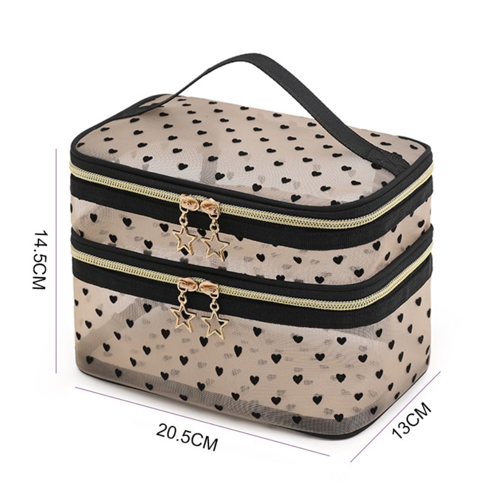 새로운 나일론 소재의 이중 레이어 대용량 여행용 화장품 - Cosmetic Bags 리뷰 및 가격