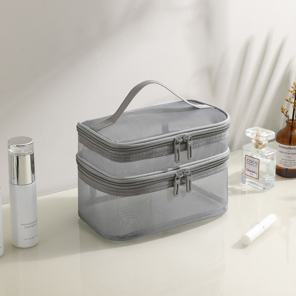 새로운 나일론 소재의 이중 레이어 대용량 여행용 화장품 - Cosmetic Bags 리뷰 및 가격