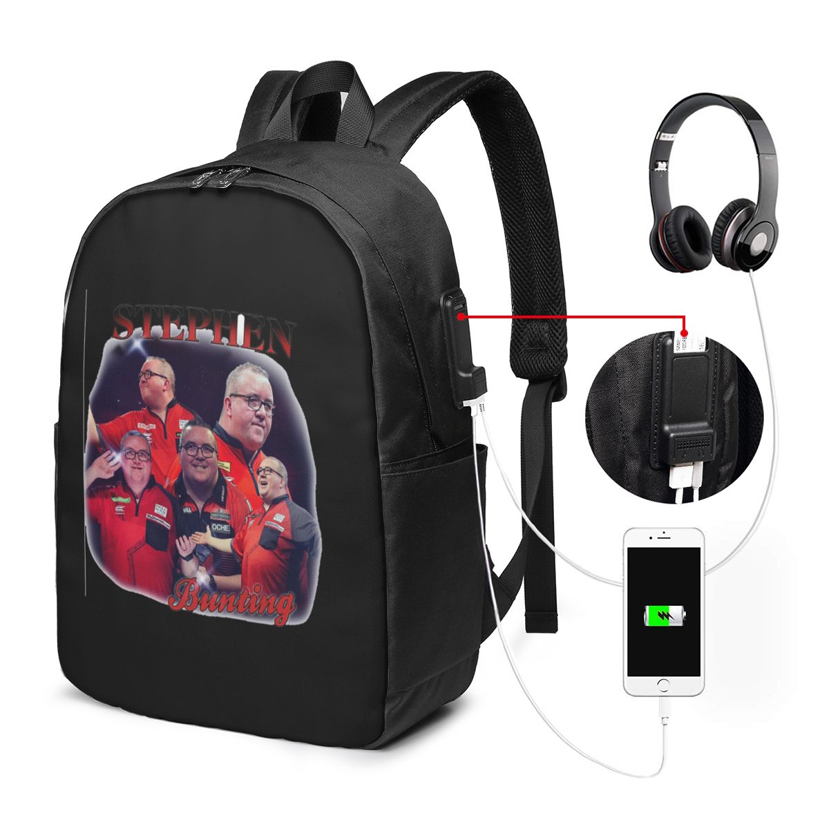 스티븐 번팅 부트레그 백팩 여행용 노트북 가방 컴퓨터  - Backpacks 리뷰 및 가격