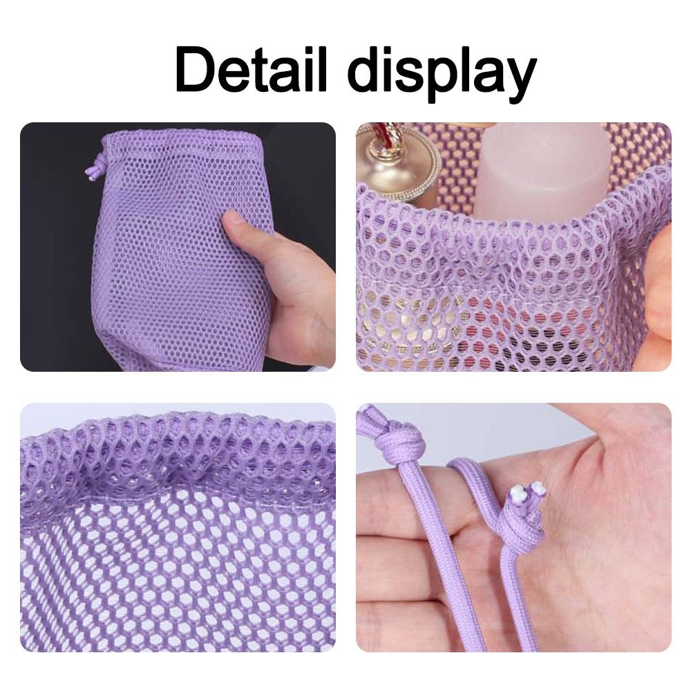 세련된 색상의 화장품 파우치, 드로스트링이 달린 메시  - Cosmetic Bags 리뷰 및 가격