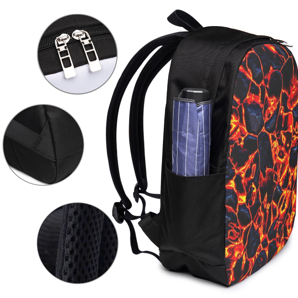 마그마 화산 용암 화재 배낭 여행 노트북 가방 컴퓨터  - Backpacks 리뷰 및 가격