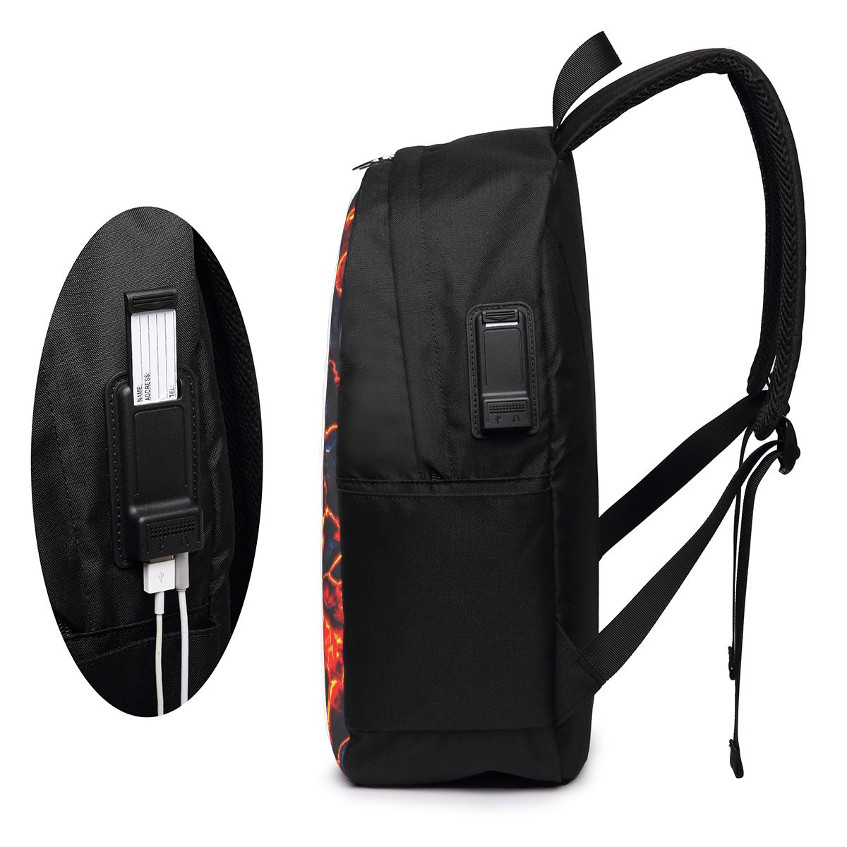 마그마 화산 용암 화재 배낭 여행 노트북 가방 컴퓨터  - Backpacks 리뷰 및 가격
