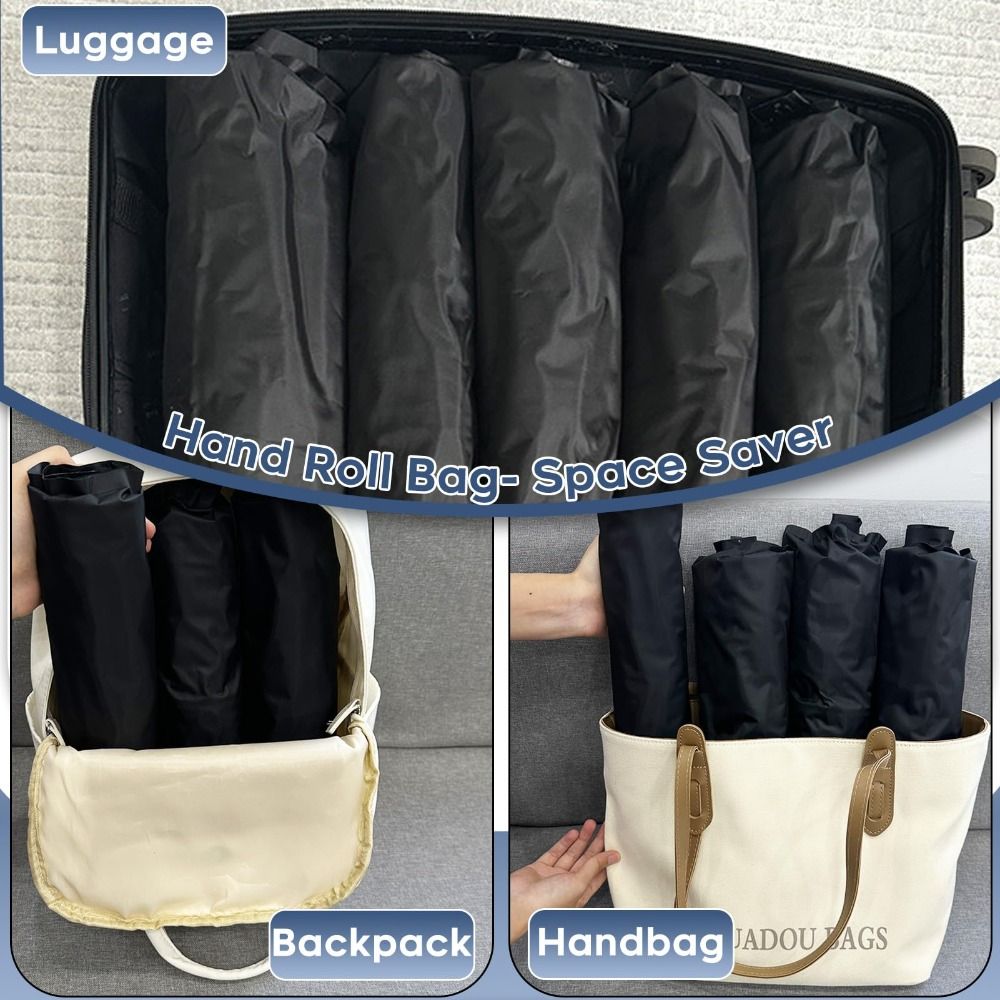 새로운 재사용 가능한 핸드 롤 진공 압축 백, 공간 절 - Luggage 리뷰 및 가격
