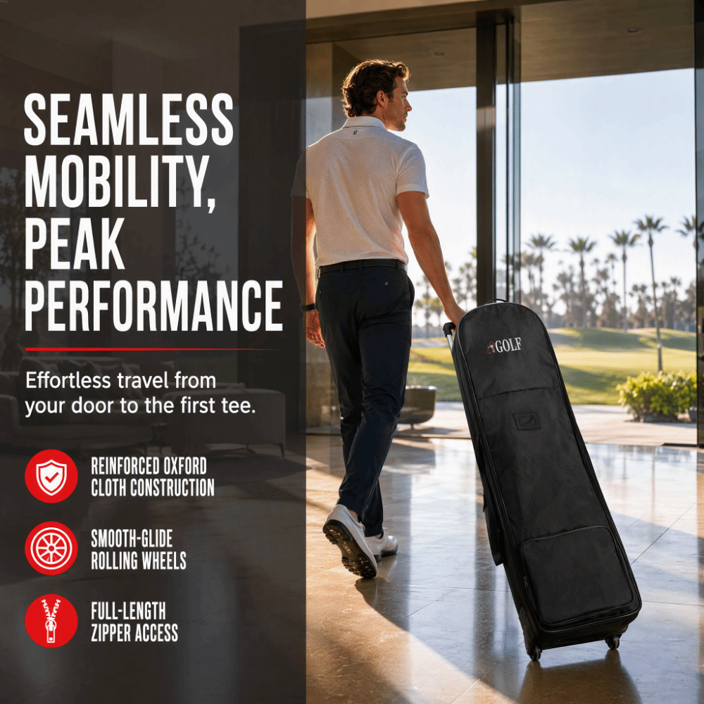 검은색 골프 여행 가방, 접이식, 바퀴 달린 골프 가방 - Foldable Rolling Luggage Bag 리뷰 및 가격