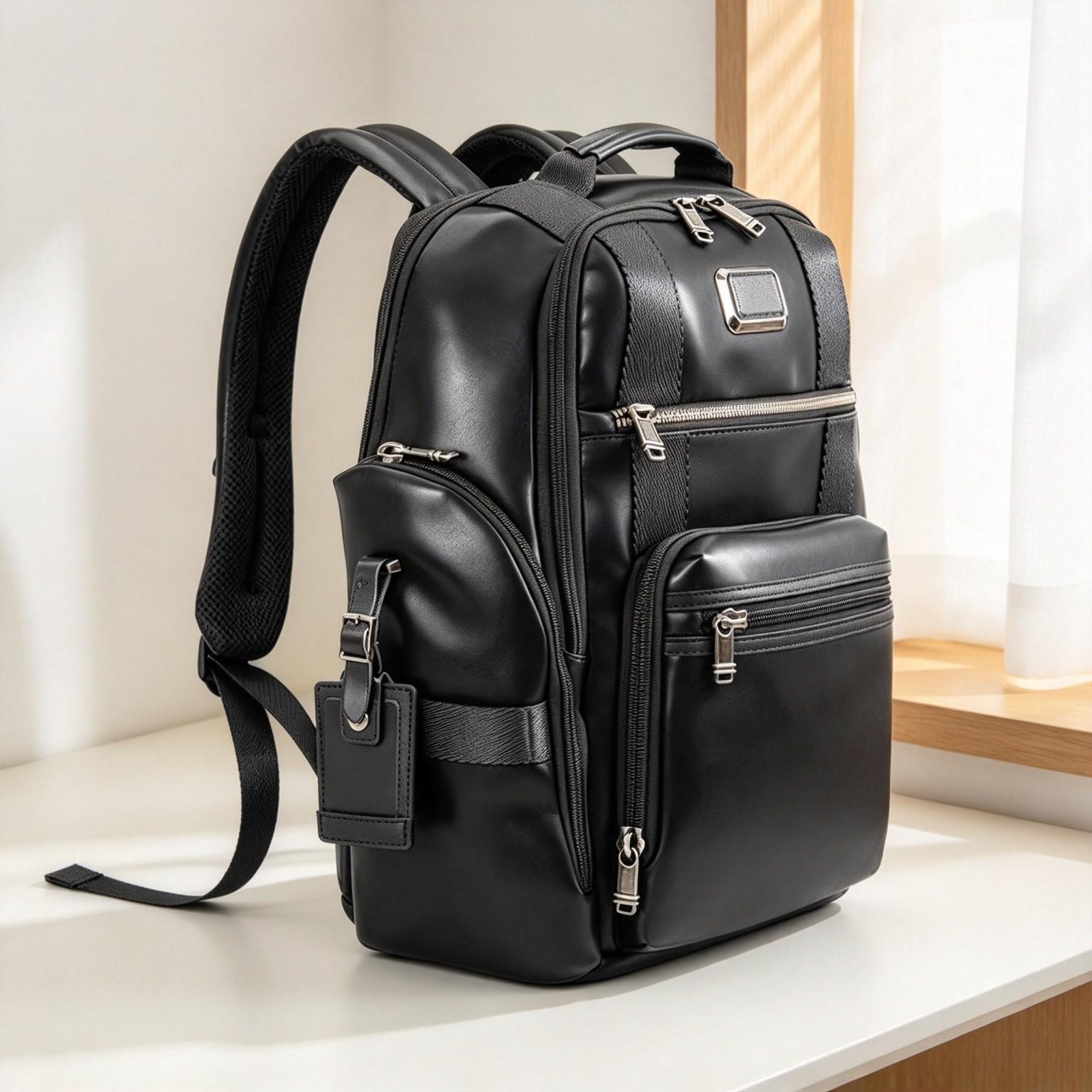 남성용 캐주얼 비즈니스 가죽 노트북 백팩, 대용량 여행 - Backpacks 리뷰 및 가격