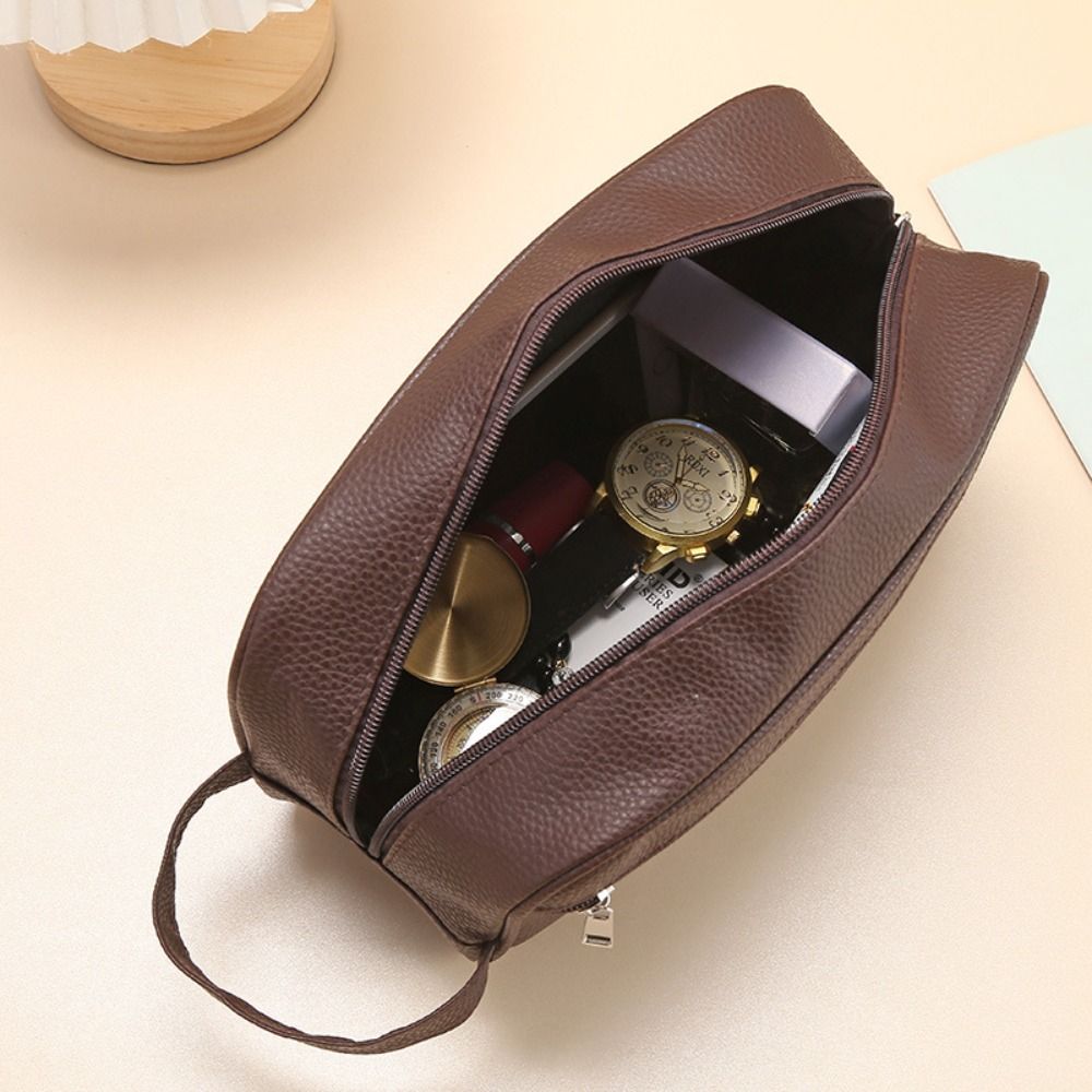 휴대용 대용량 남성용 화장품 가방, 여행용 PU 가죽  - Cosmetic Bags 리뷰 및 가격