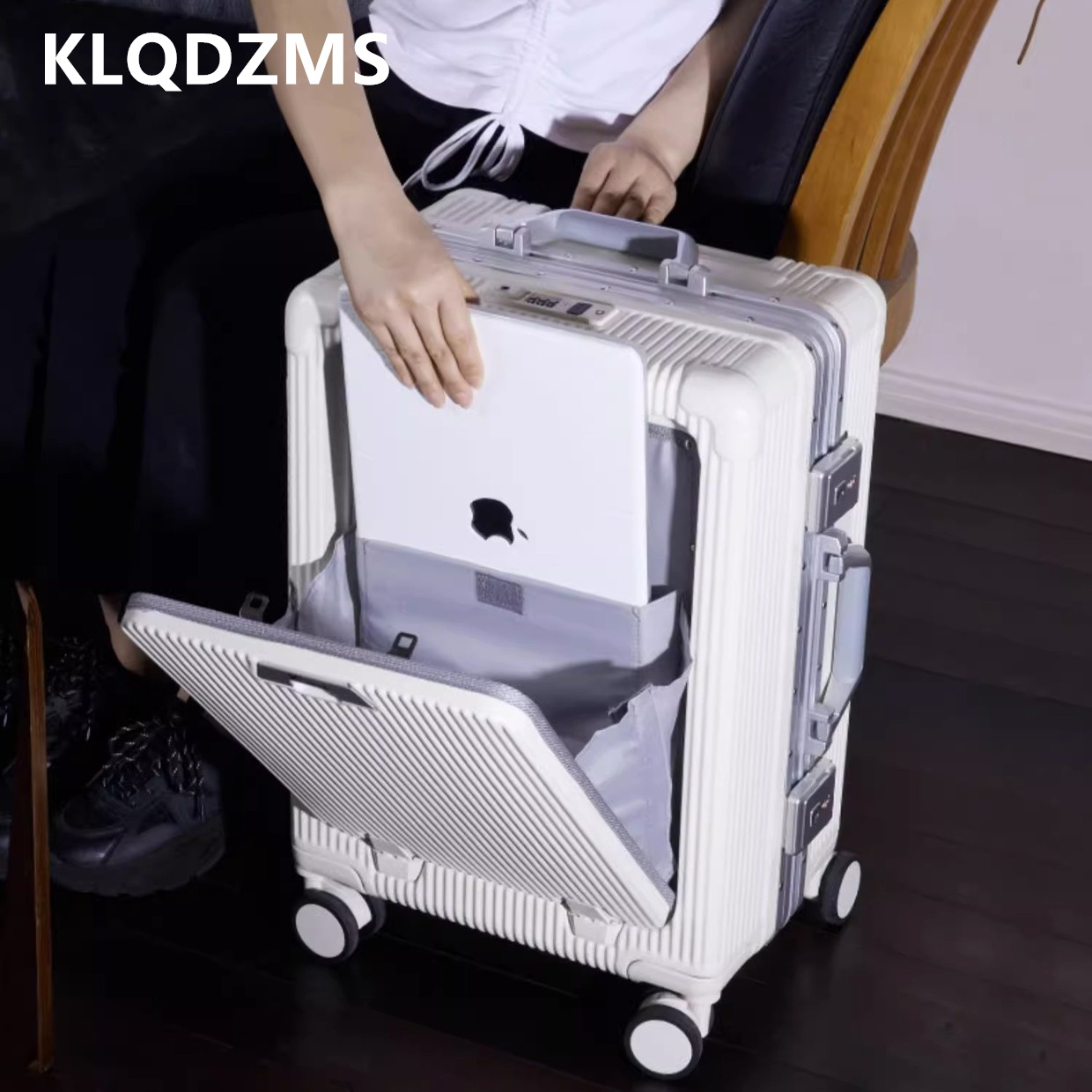 KLQDZMS 20인치/24인치 ABS+PC 소재의 앞 - Front Opening Laptop Luggage 24 Inch 리뷰 및 가격